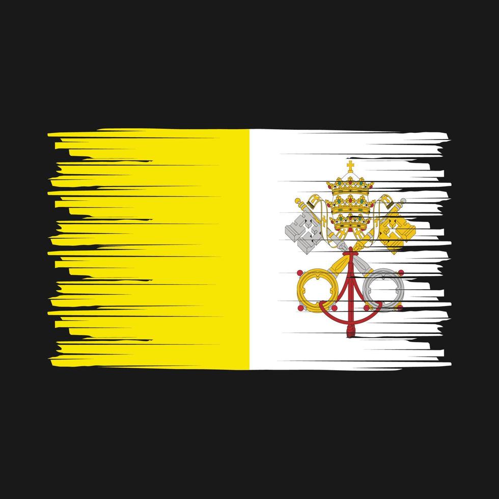 cepillo de la bandera del vaticano vector