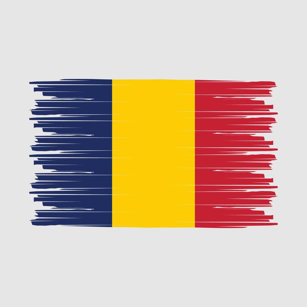 Chad Flag Brush vector