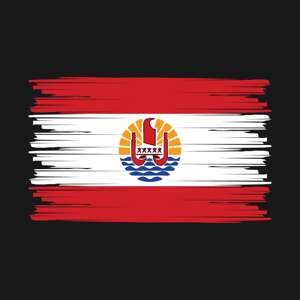 French Polynesia Flag Brush vector