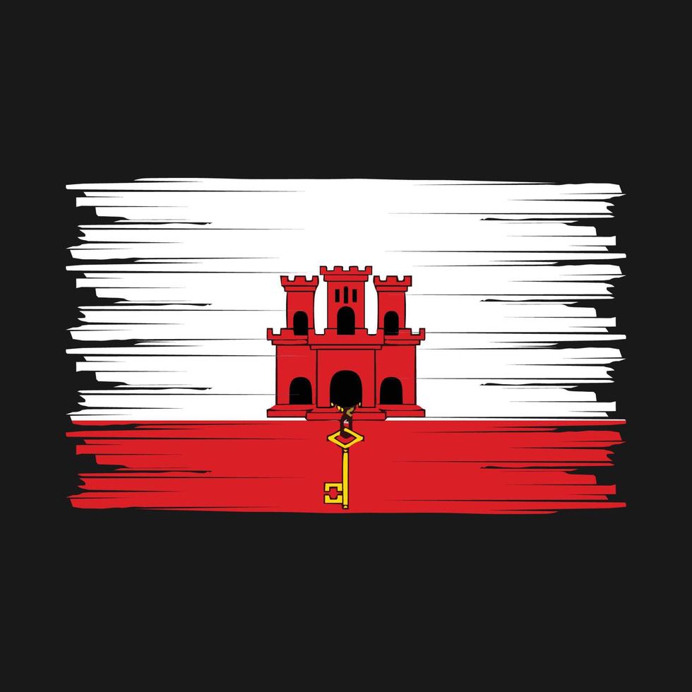 Gibraltar Flag Brush vector