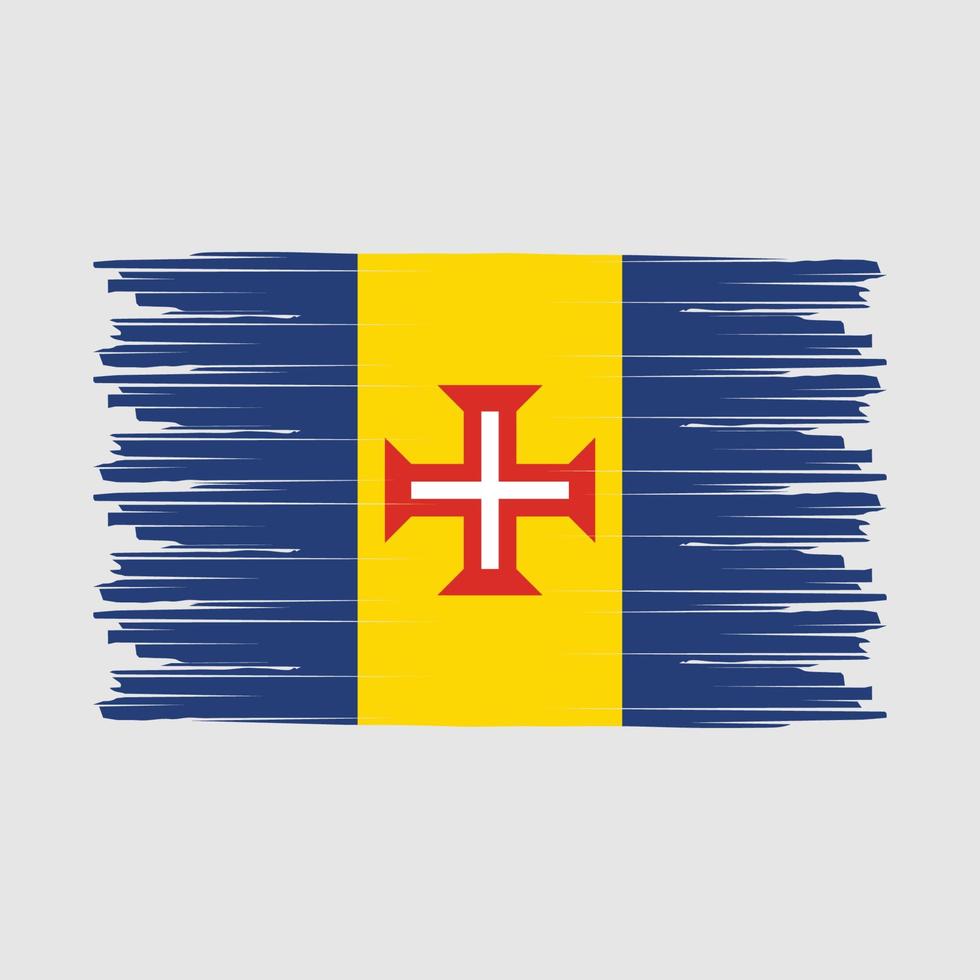 Madeira Flag Brush vector