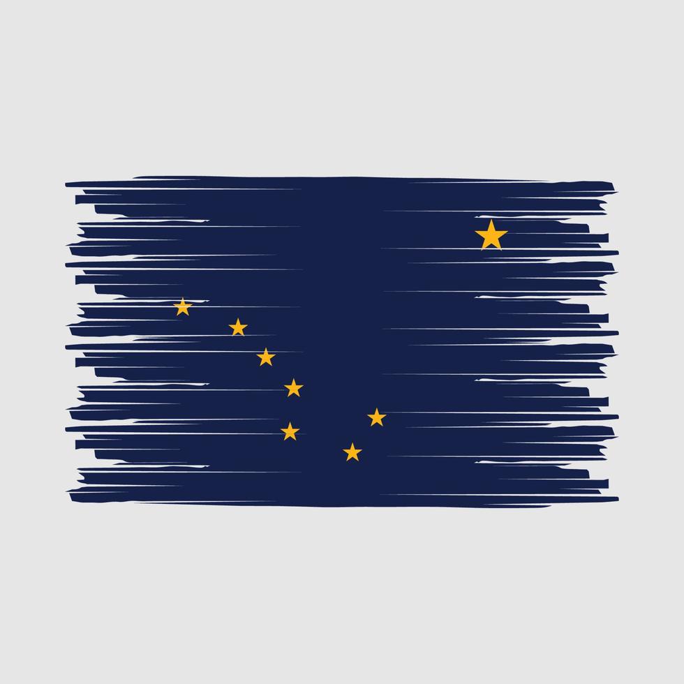 cepillo de la bandera de alaska vector