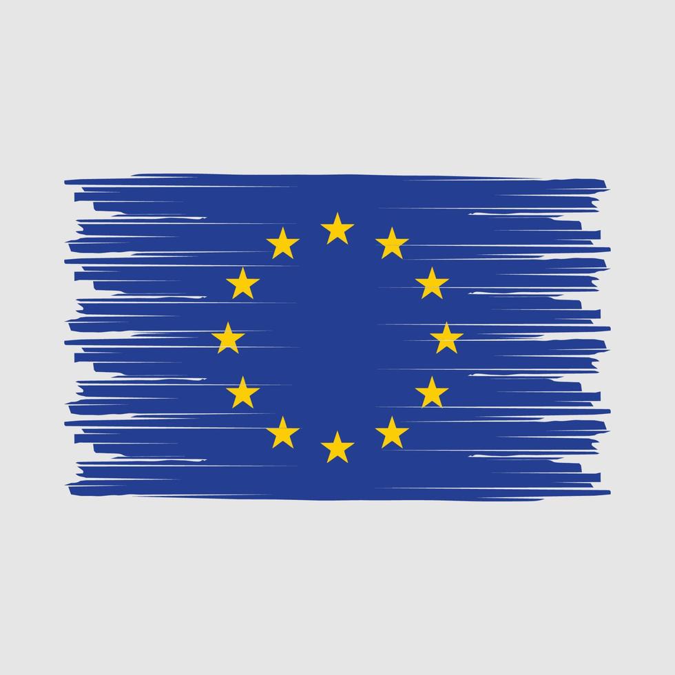 cepillo de bandera europea vector