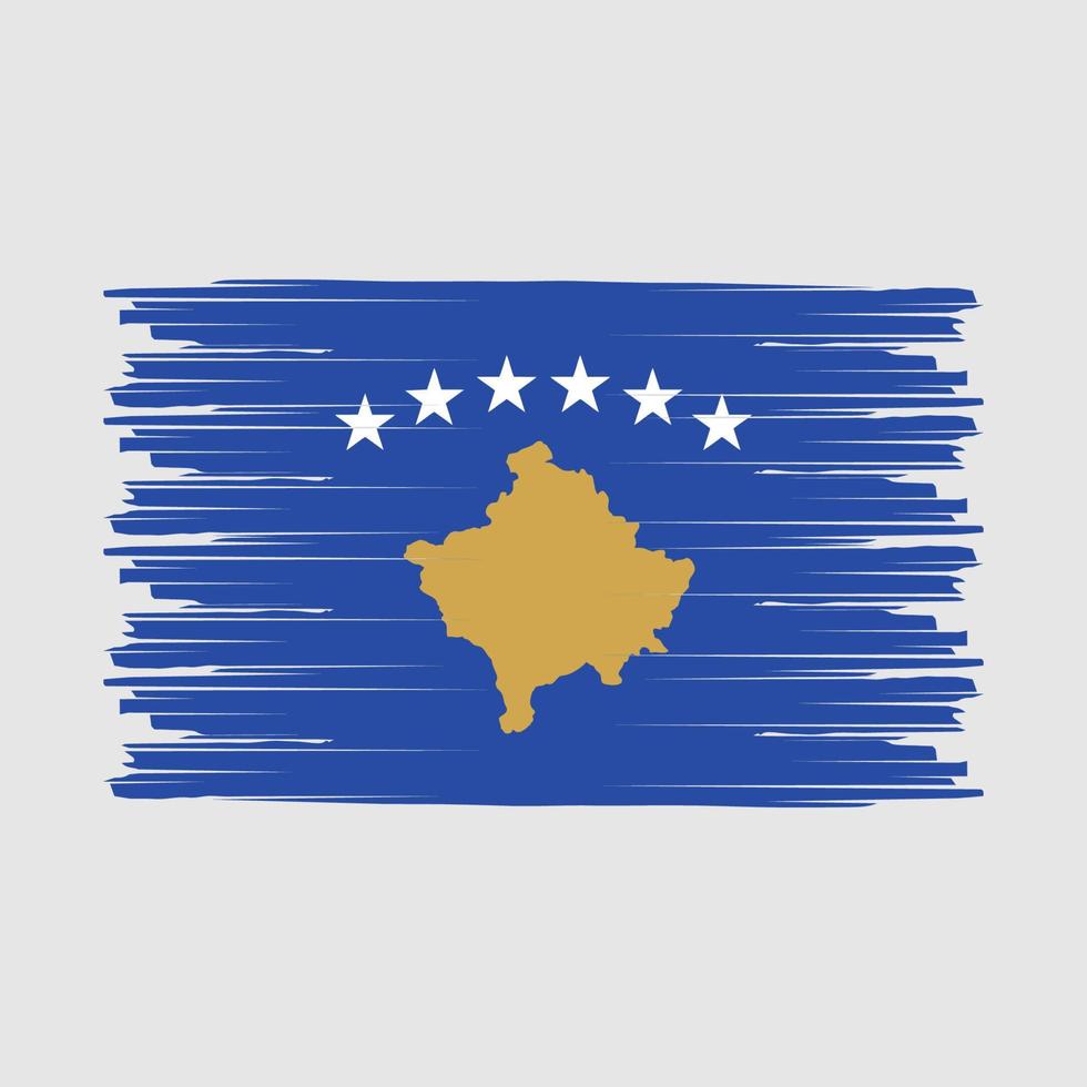 Kosovo Flag Brush vector