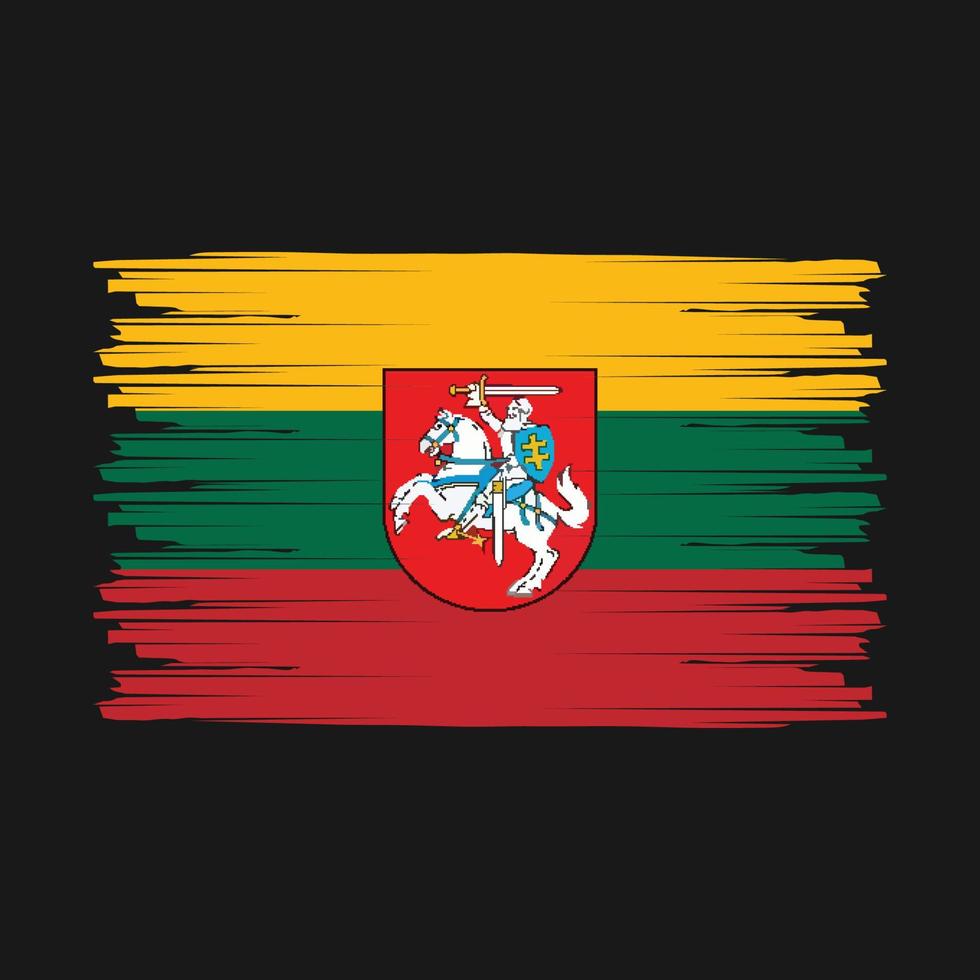 Lithuania Flag Brush vector