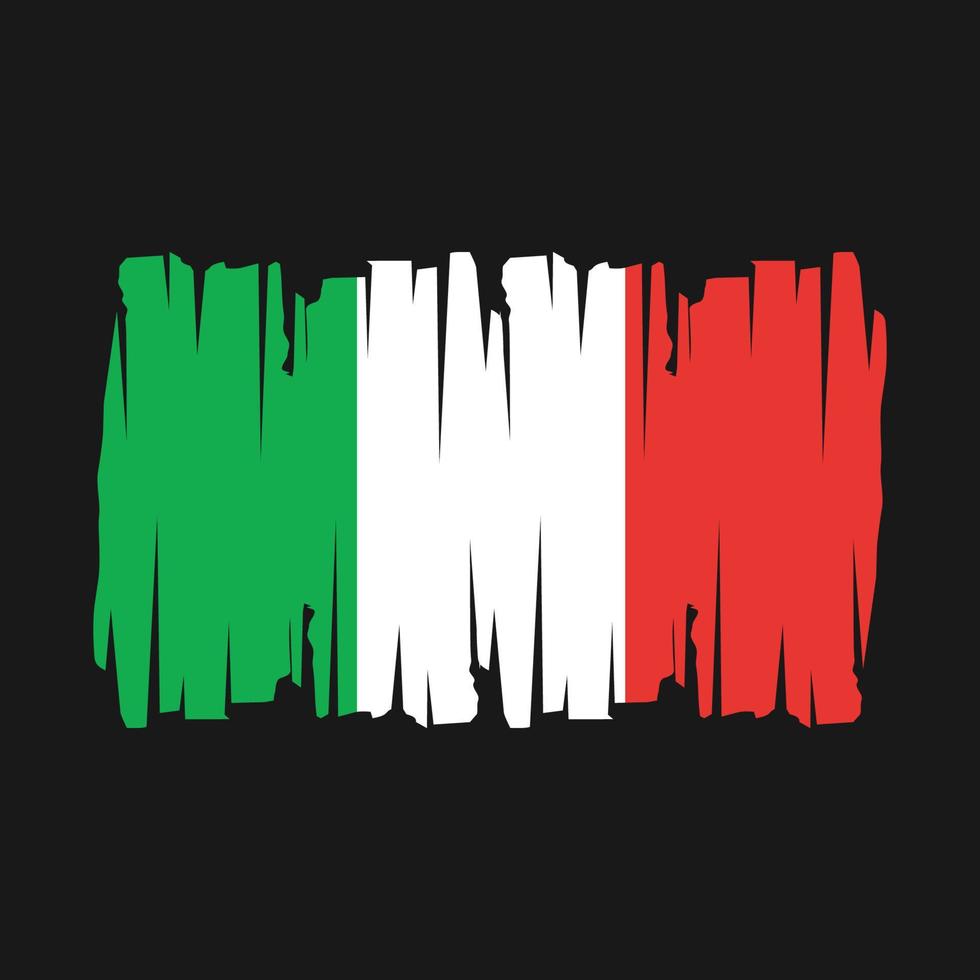 ilustración de vector de bandera de italia