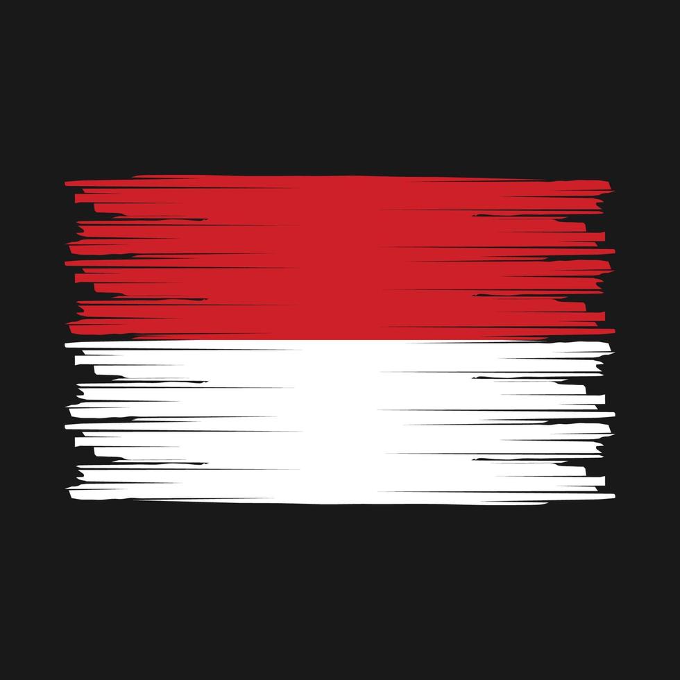 Monaco Flag Brush vector