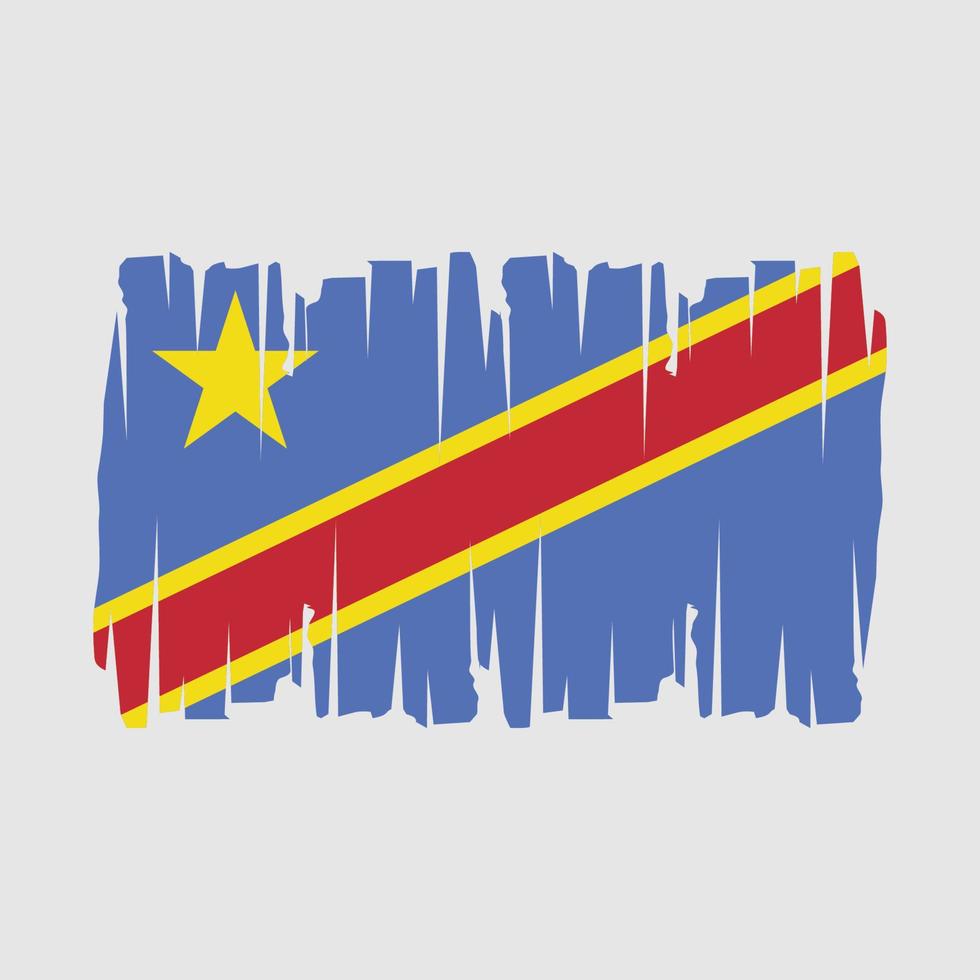 Republic Congo Congo Flag Vector Illustration