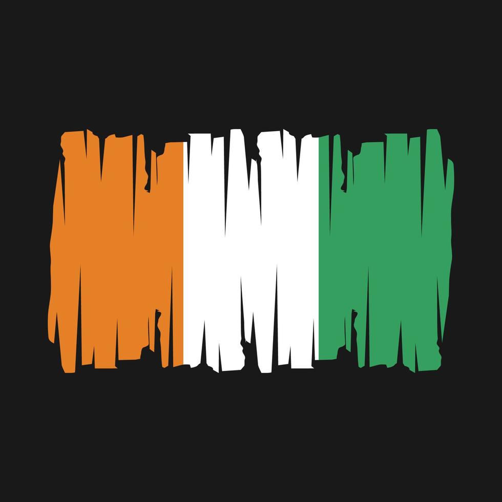 Ivory Coast Flag Vector Illustration