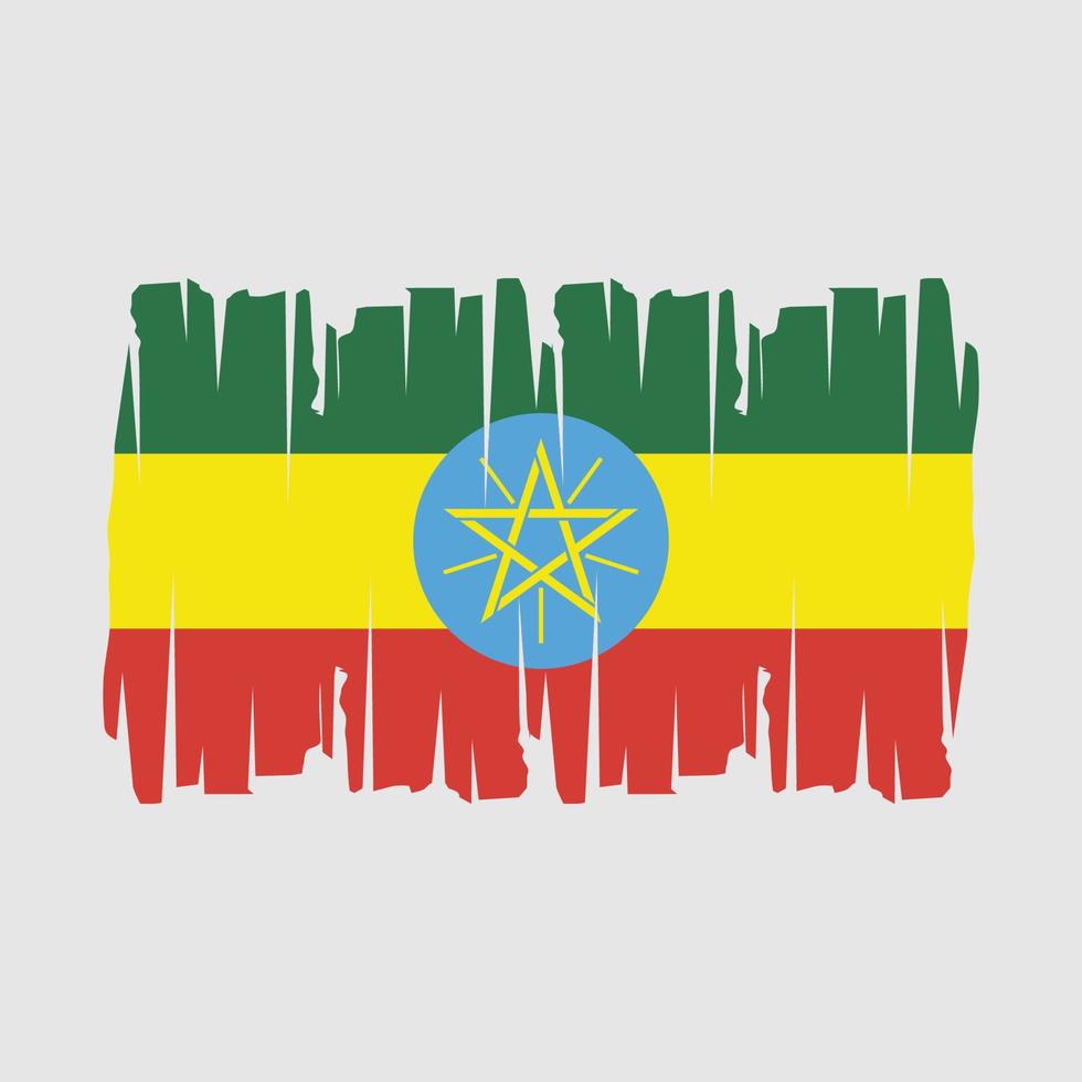 Ethiopia Flag Vector Illustration