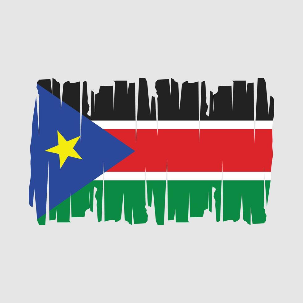 sur Sudán bandera vector ilustración