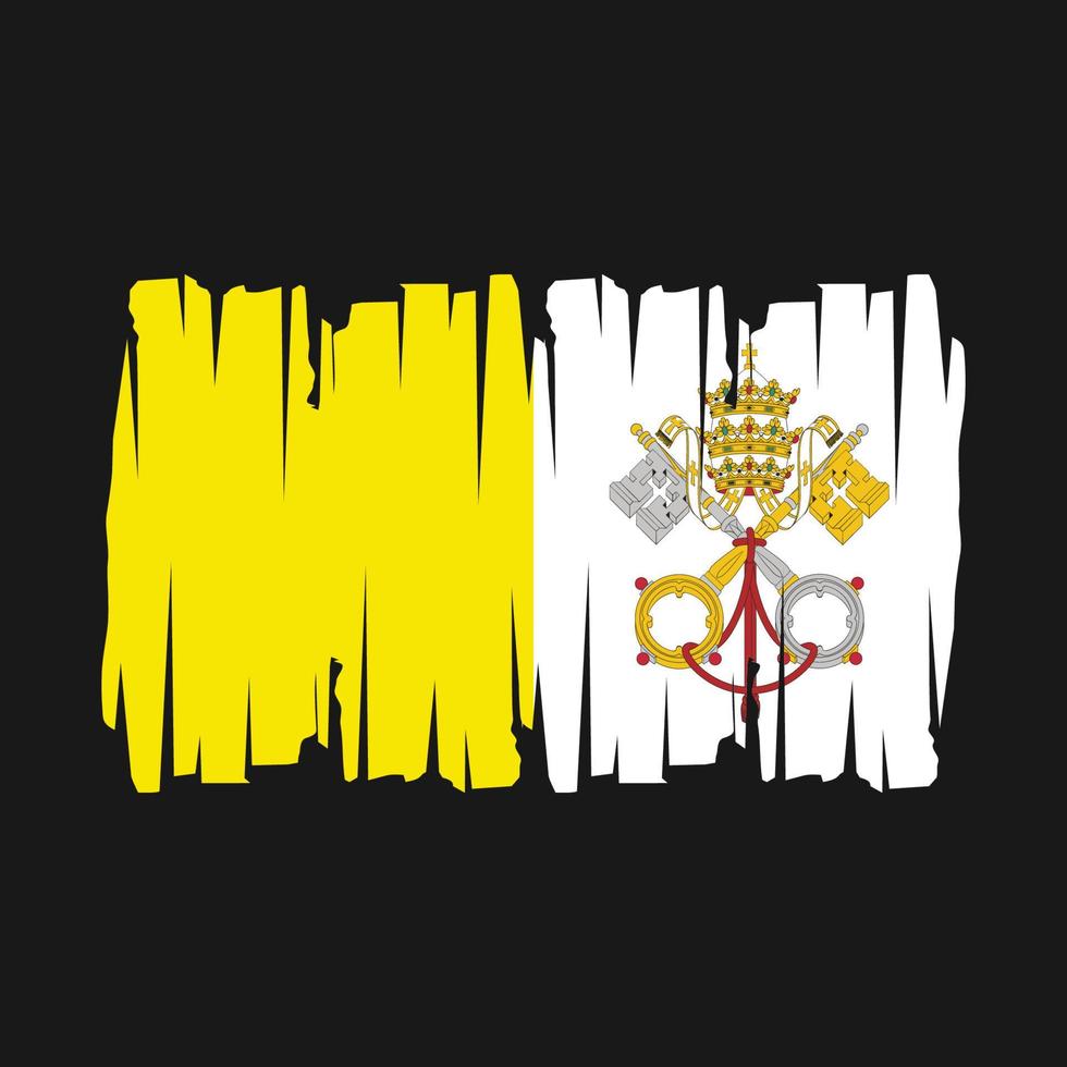 Vatican Flag Vector Illustration