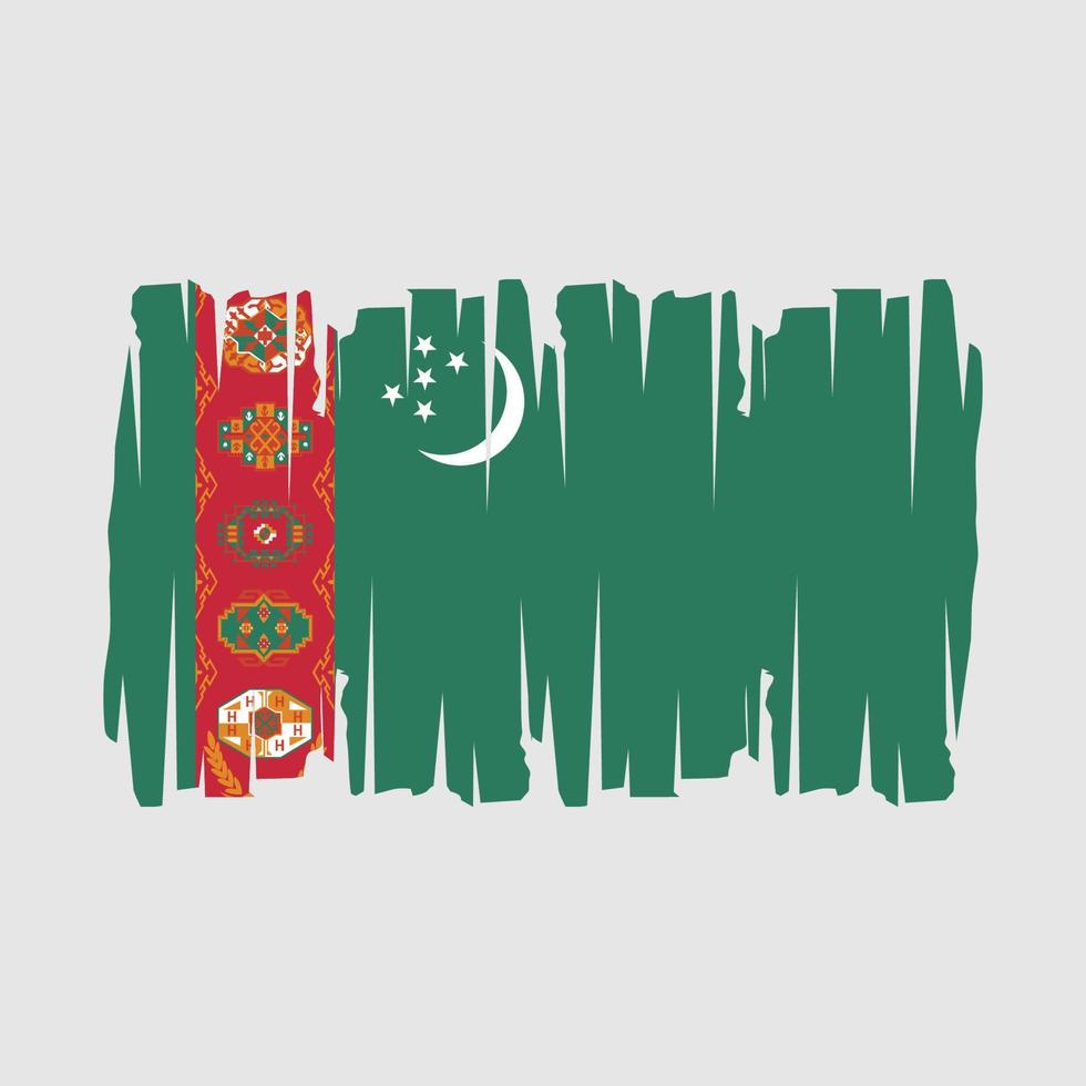Turkmenistan Flag Vector Illustration