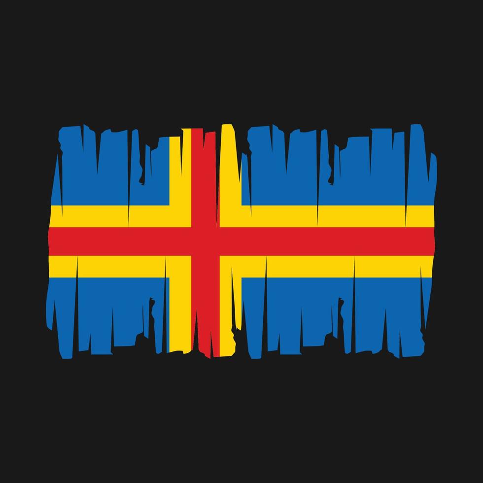 Aland Islands Flag Vector Illustration