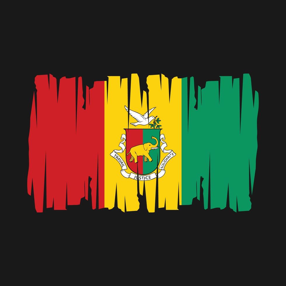 Guinea Flag Vector Illustration