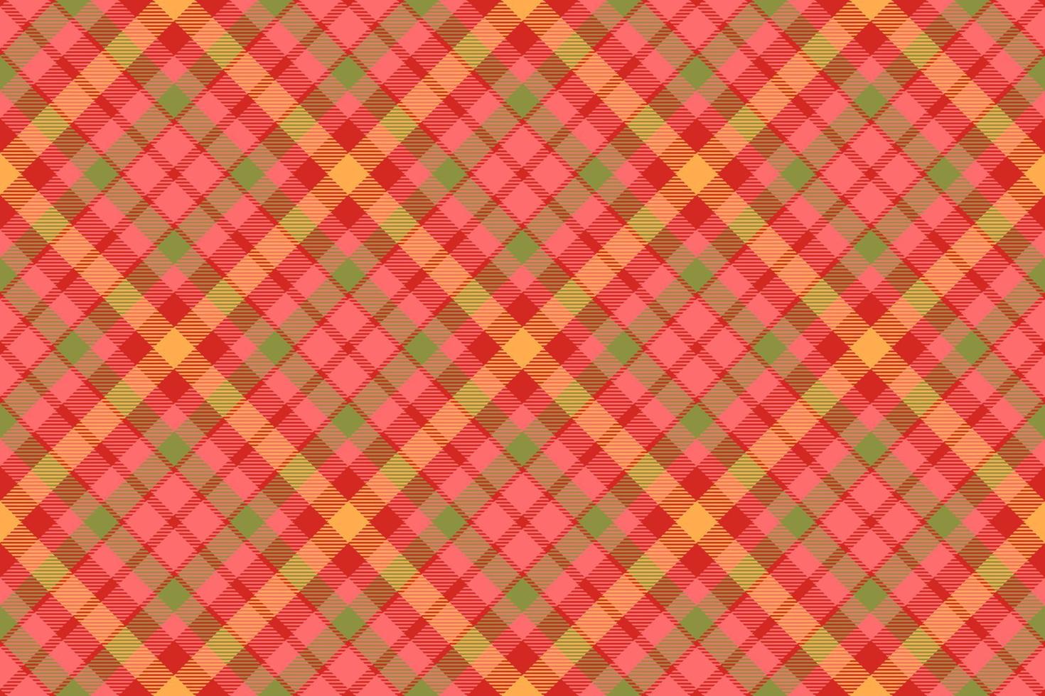 Tartan plaid background, diagonal check seamless pattern. Vector fabric texture for textile print, wrapping paper, gift card, wallpaper.