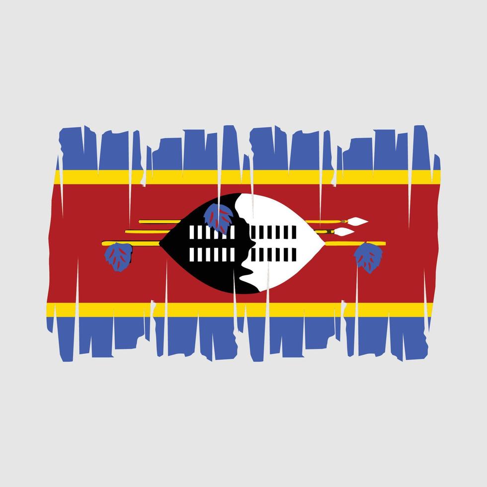 Swaziland Flag Vector Illustration