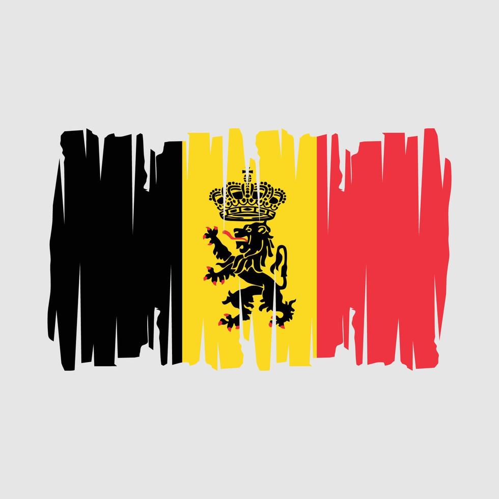 Ilustración de vector de bandera de Bélgica