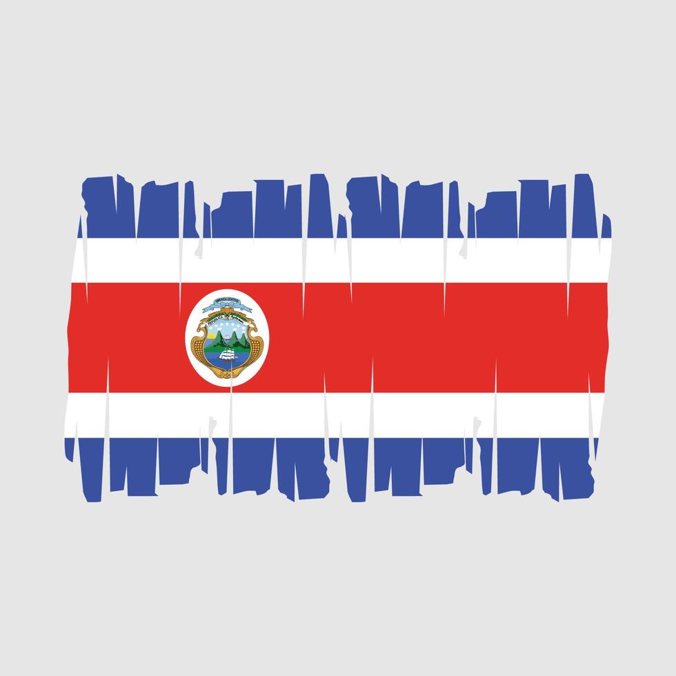 ilustración de vector de bandera de costa rica