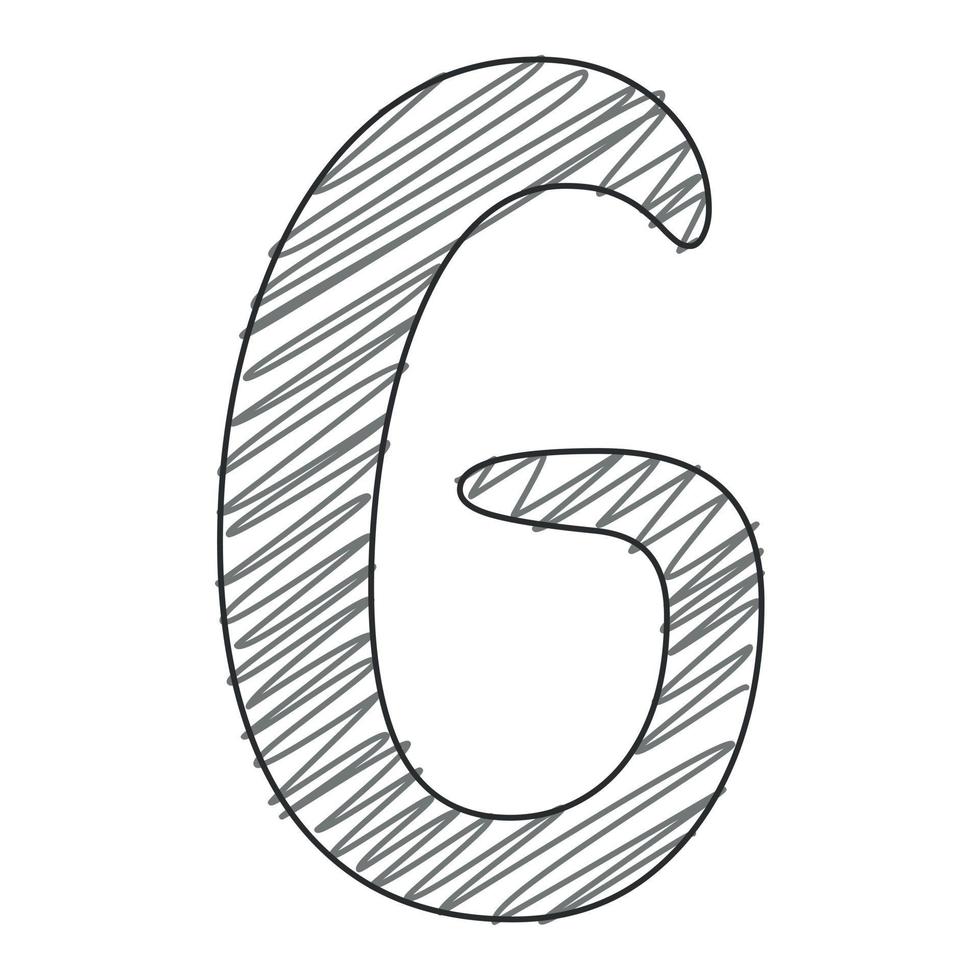 3d illustration of letter g vector