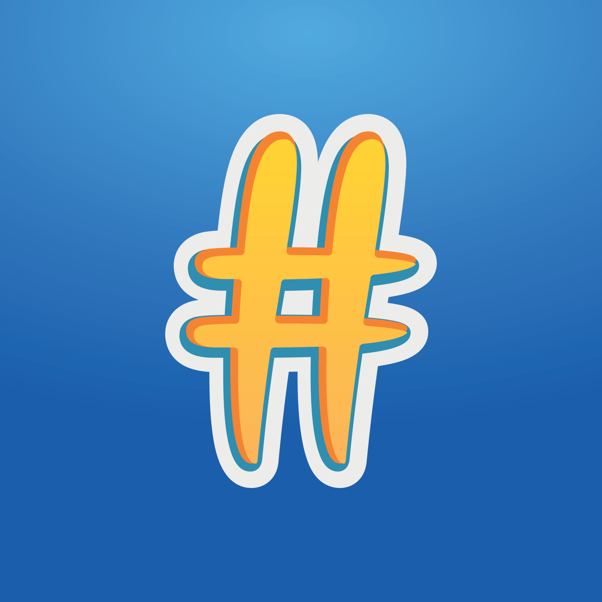 3d illustration of hash tag 20847818 Vector Art at Vecteezy