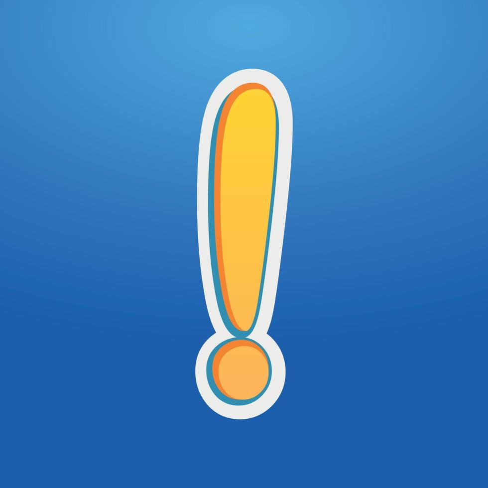 3d illustration of exclamation mark vector