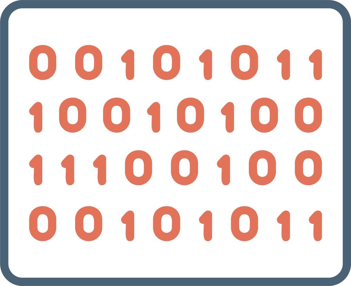 Binary Code Vector Icon