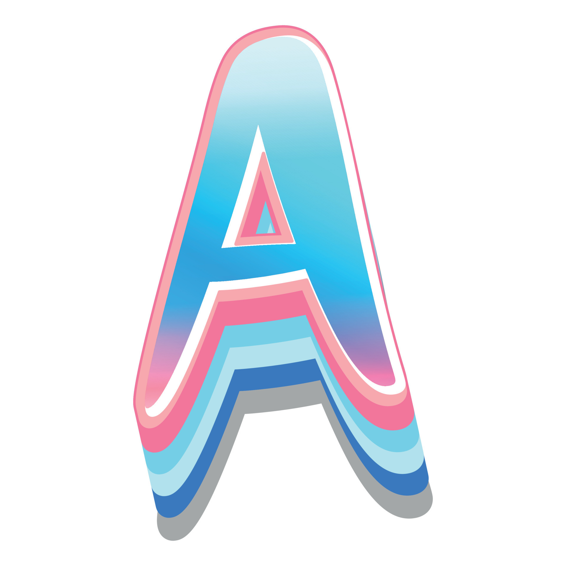 3d illustration of letter a 20848032 Vector Art at Vecteezy