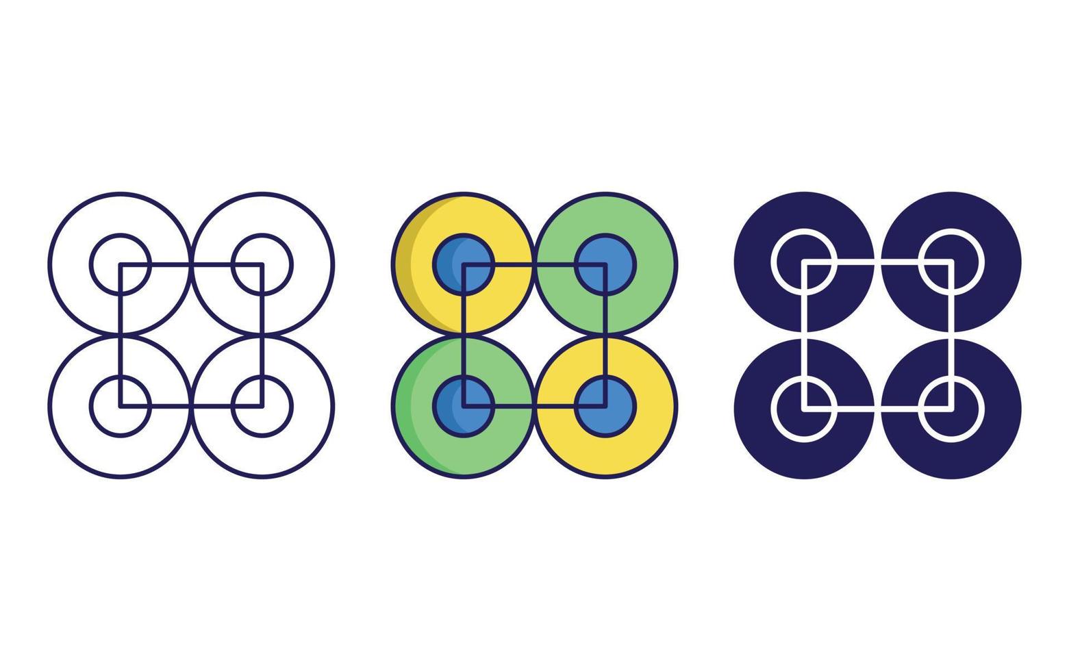 Abstract Shapes icon vector