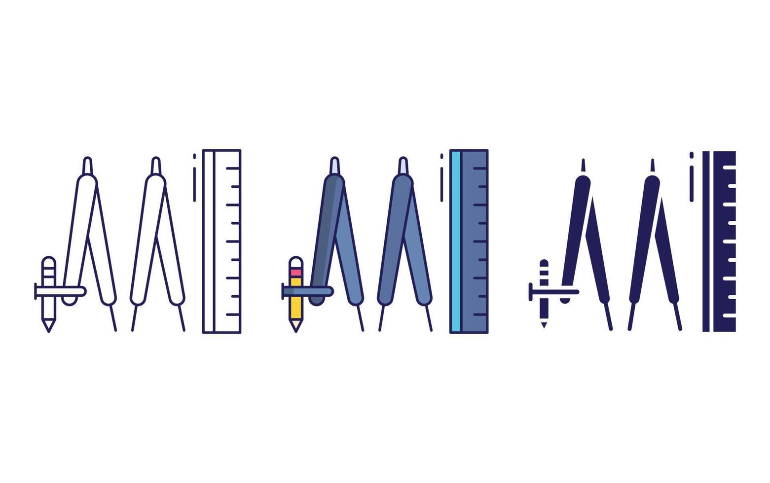 matemáticas herramientas icono vector