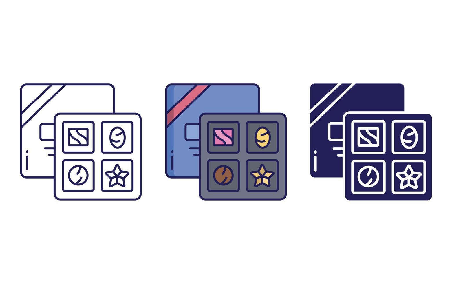 Chocolate box icon vector
