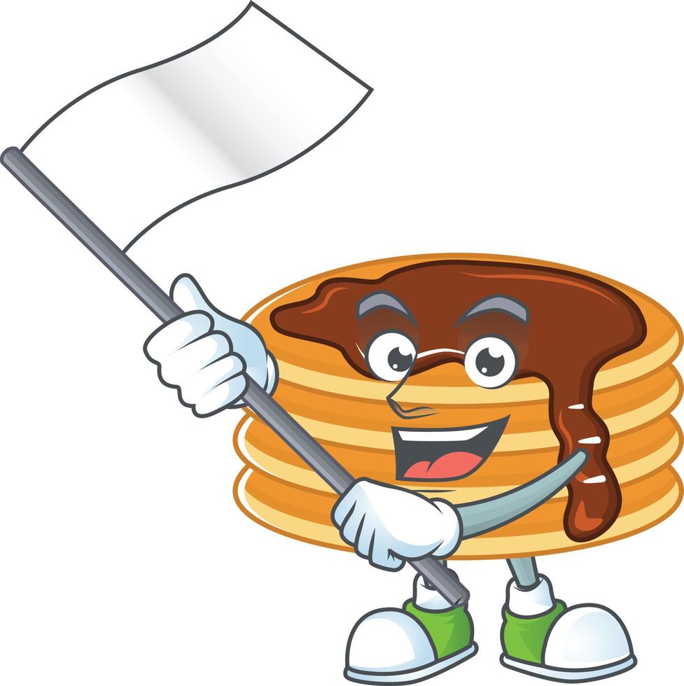 Chocolate cream pancake Cartoon character vector