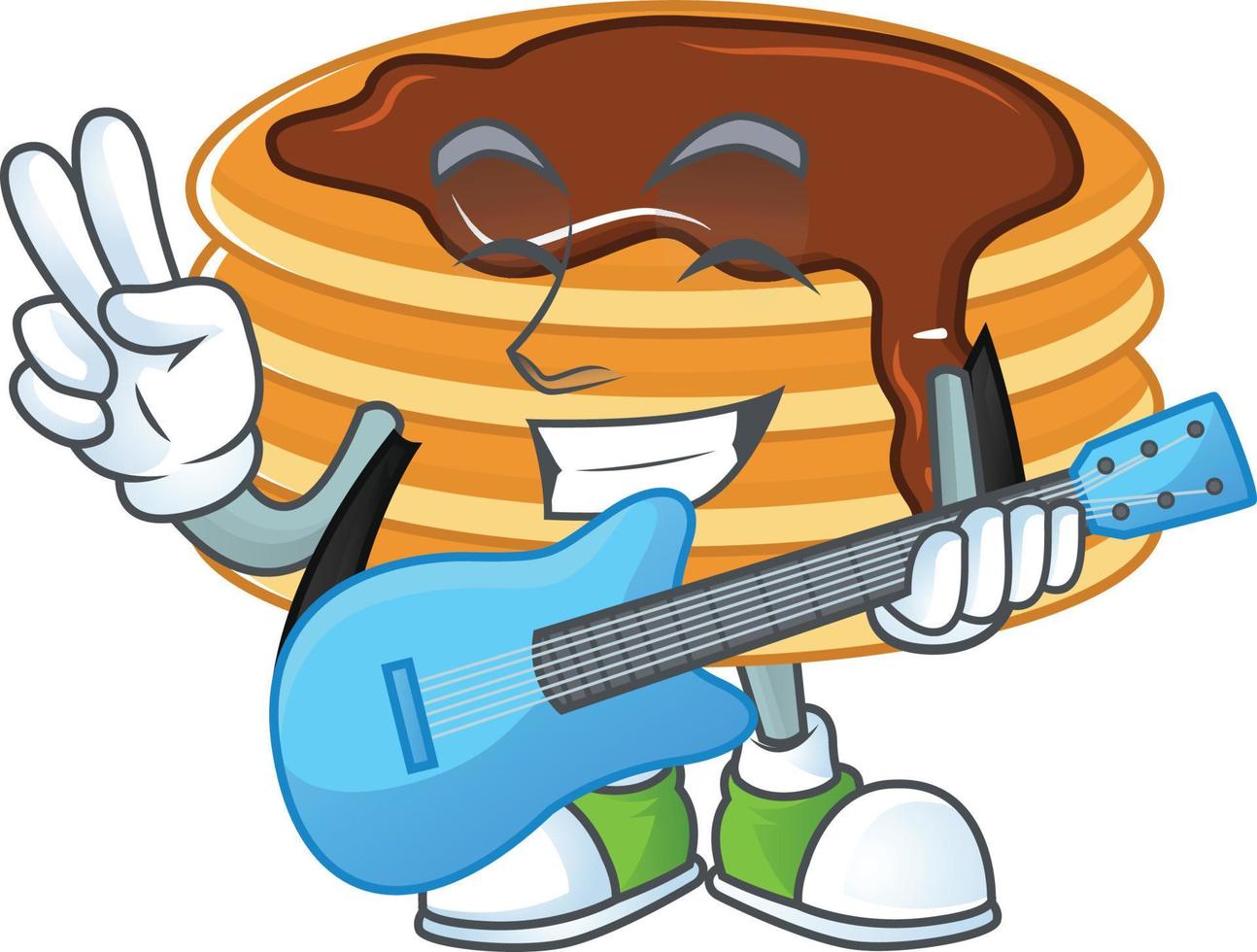 Chocolate cream pancake Cartoon character vector