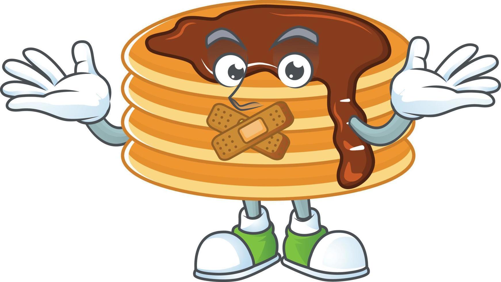 Chocolate cream pancake Cartoon character vector