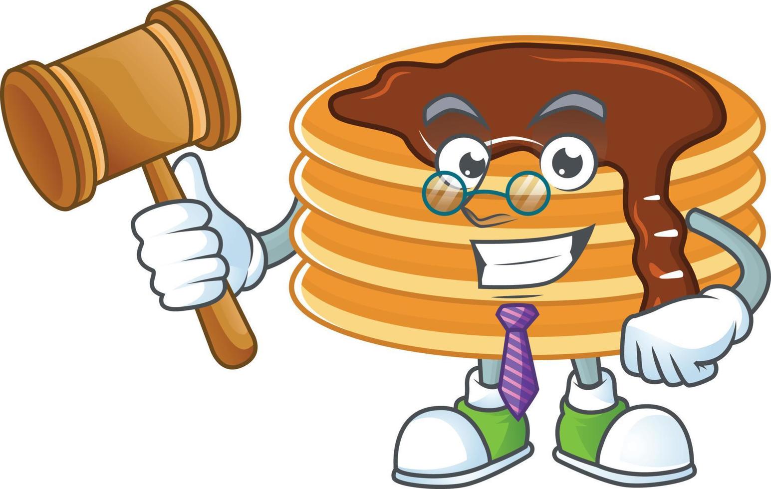 Chocolate cream pancake Cartoon character vector