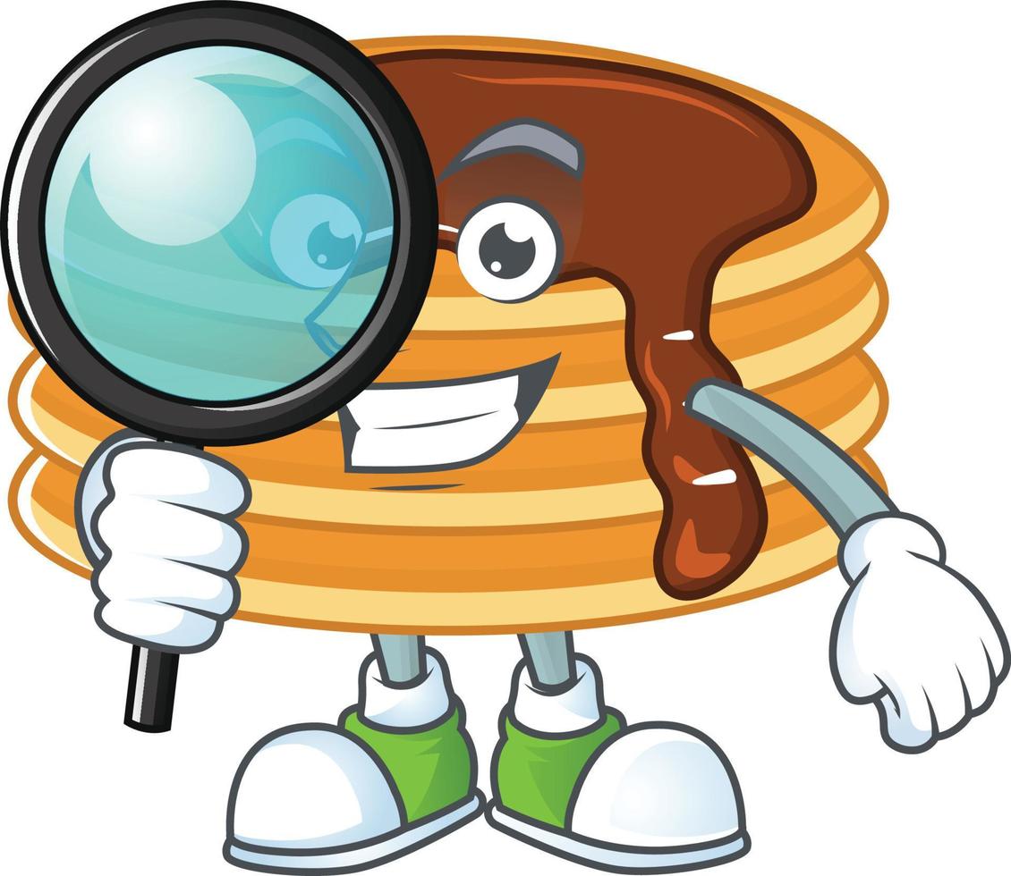 Chocolate cream pancake Cartoon character vector