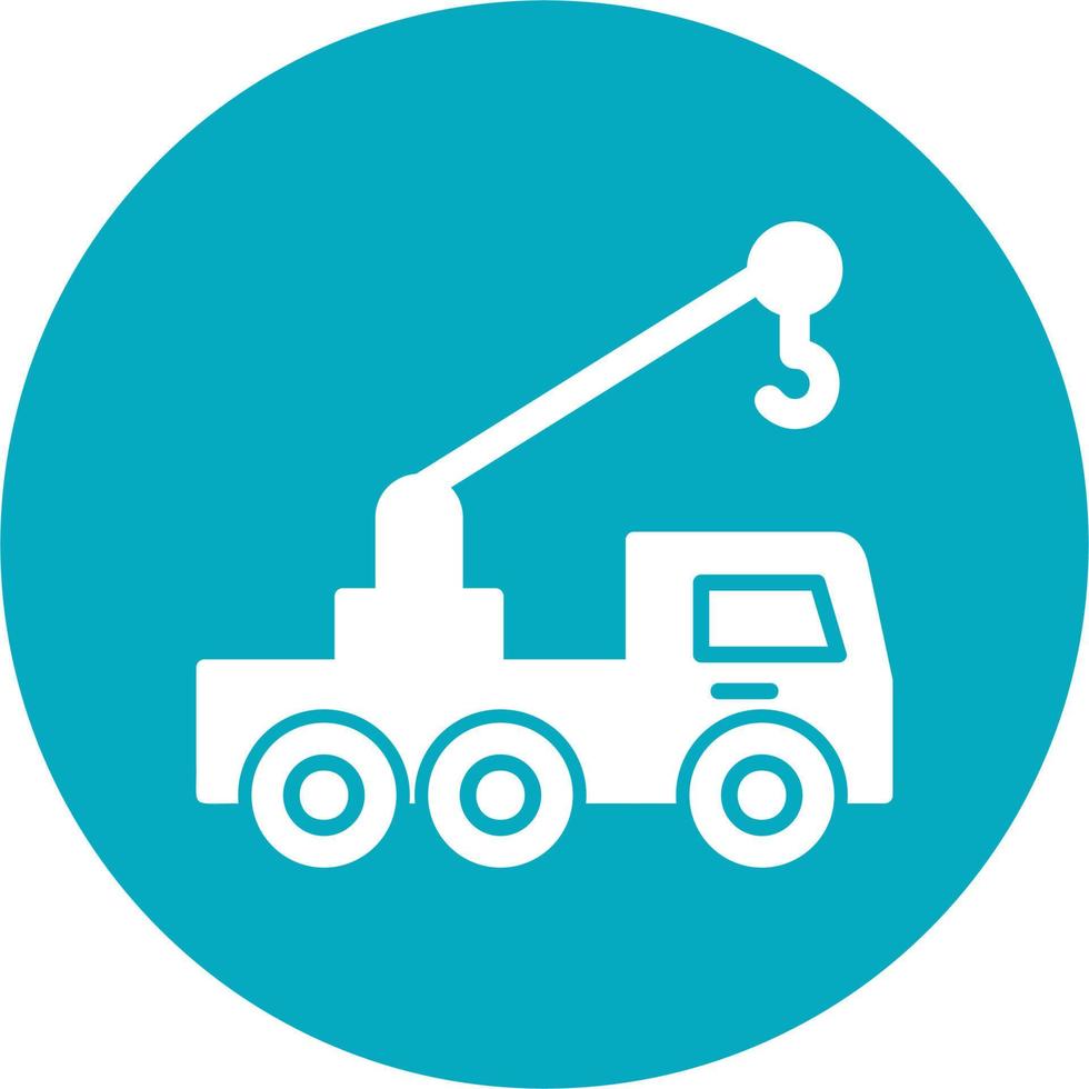 Lifting Crane Truck Vector Icon