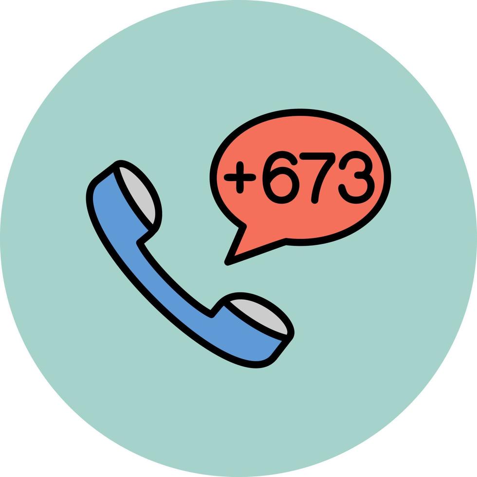 Brunei Dial code Vector Icon