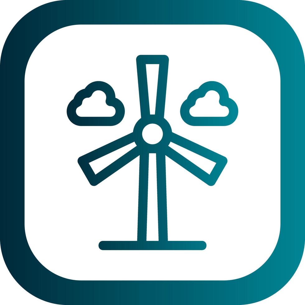Wind Turbine Vector Icon Design