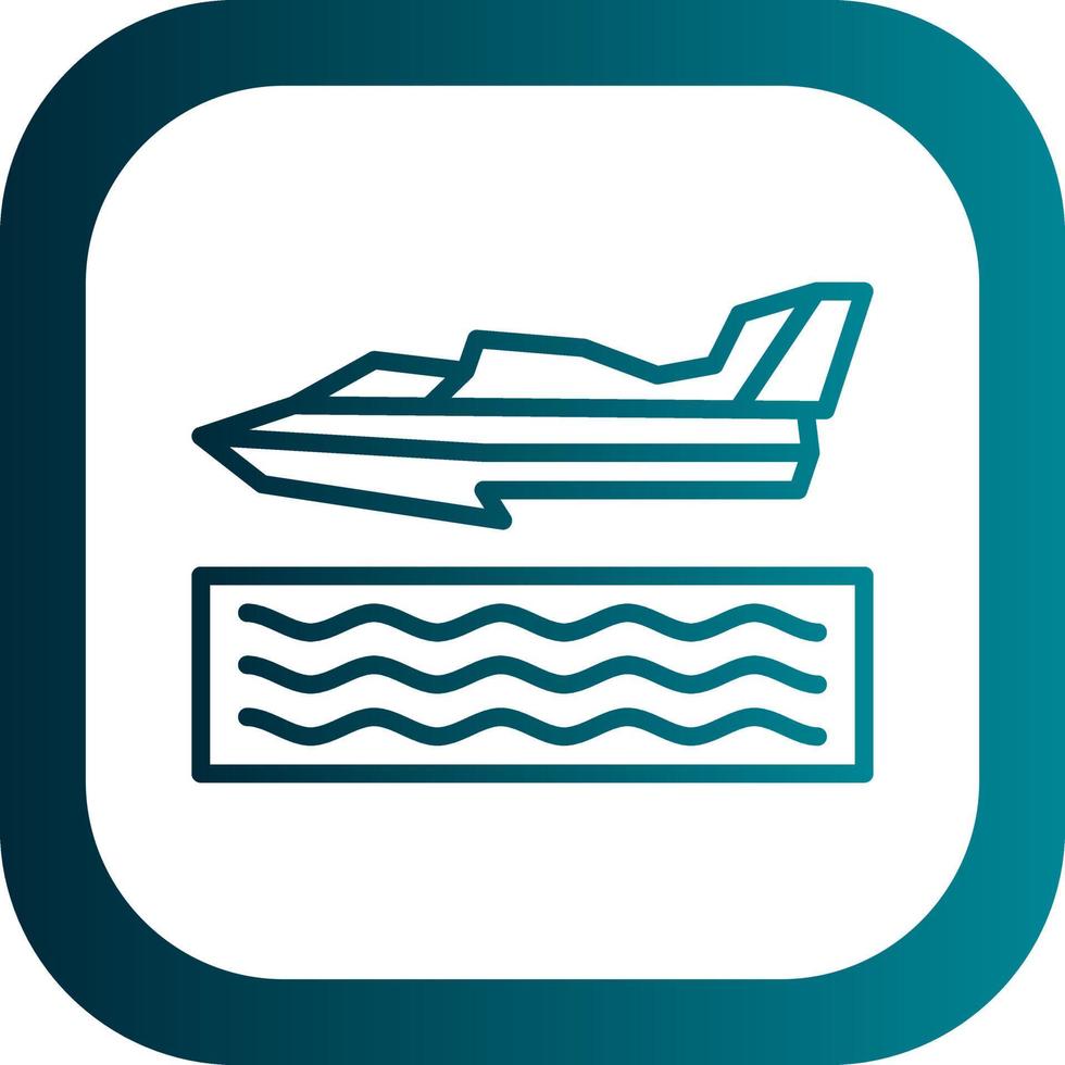 Hydroplane Racing Vector Icon Design