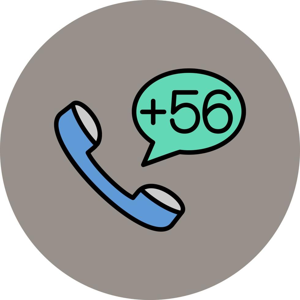 Chile Dial code Vector Icon