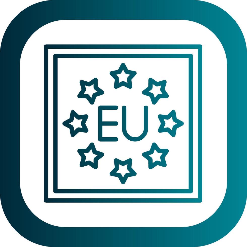 diseño de icono de vector de la UE