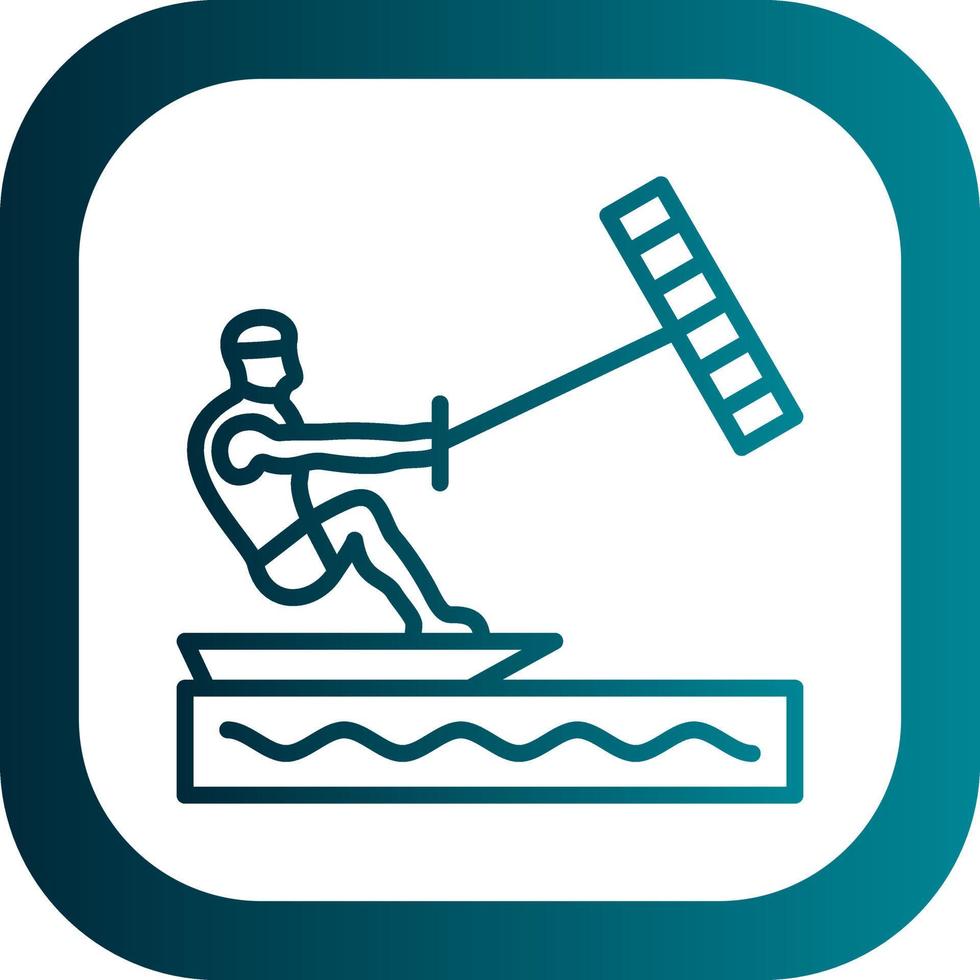 Kitesurfing Vector Icon Design