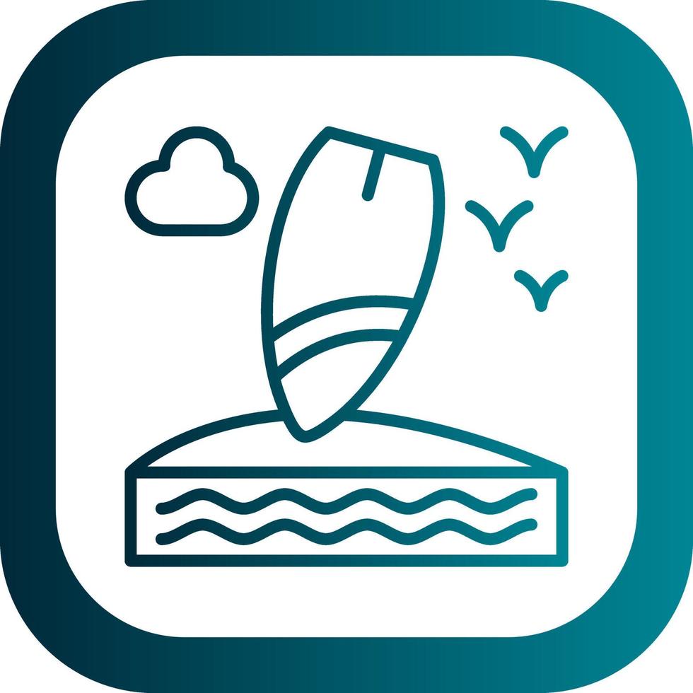 Surfboard Vector Icon Design