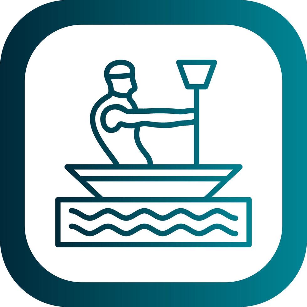 Canoeing Vector Icon Design