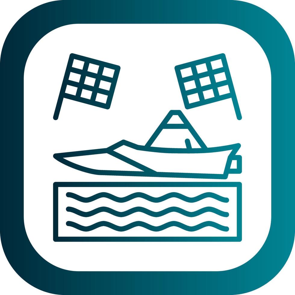 Powerboat Racing Vector Icon Design