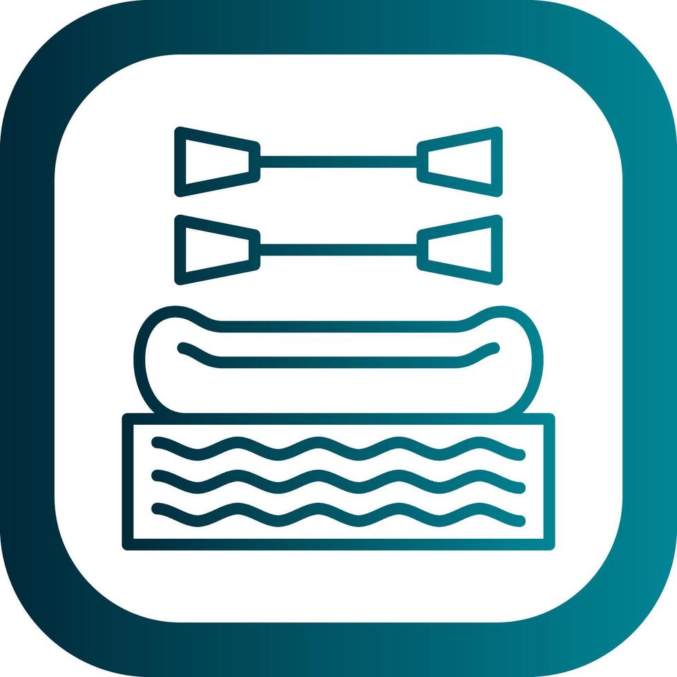 Rafting Vector Icon Design
