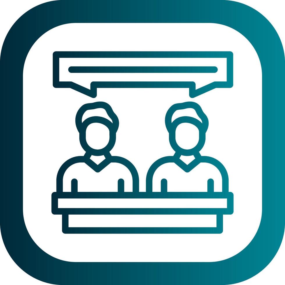 Internal Meeting Vector Icon Design