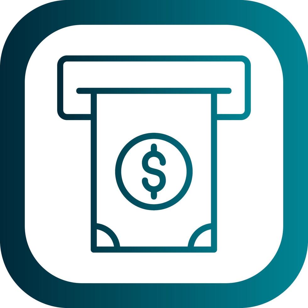 Cash Withdrawal Vector Icon Design