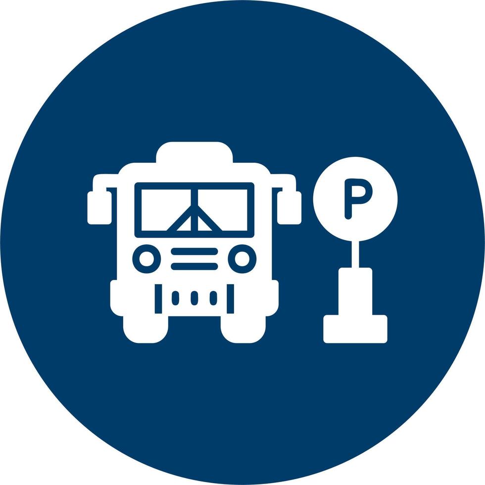 Bus Parking Vector Icon